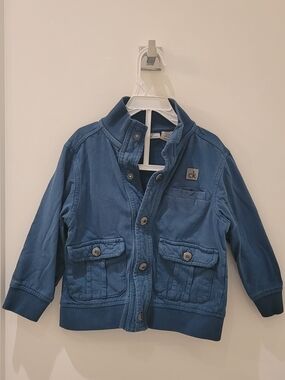 Calvin Klein Jeans Boys Blue Utility-Style Jacket